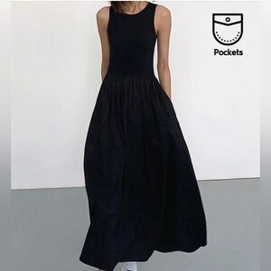 Sleeveless cotton dress